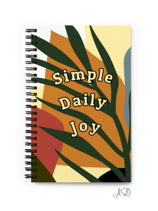 spiral notebook, plant design, by SimpleDailyJoy