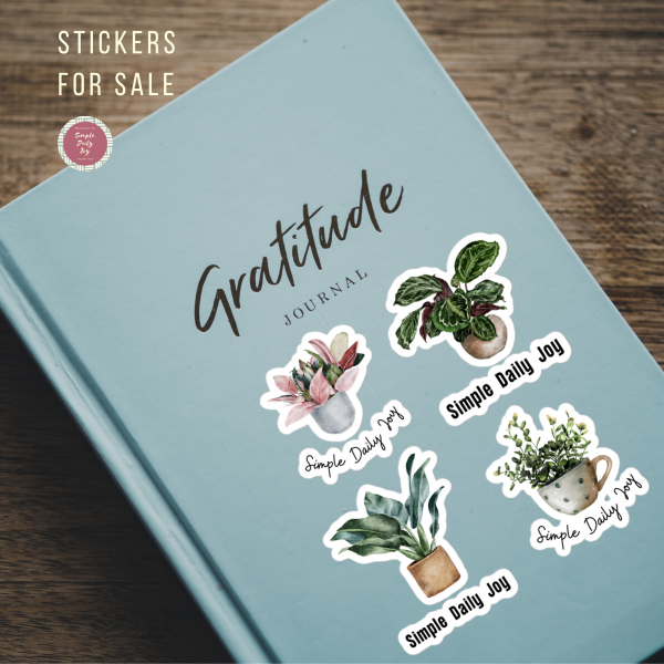 plant stickers on journals