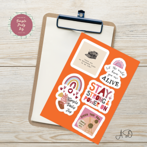 Inspire Everyday | Sticker Sheet | Encourage Yourself | Simple Daily Joy