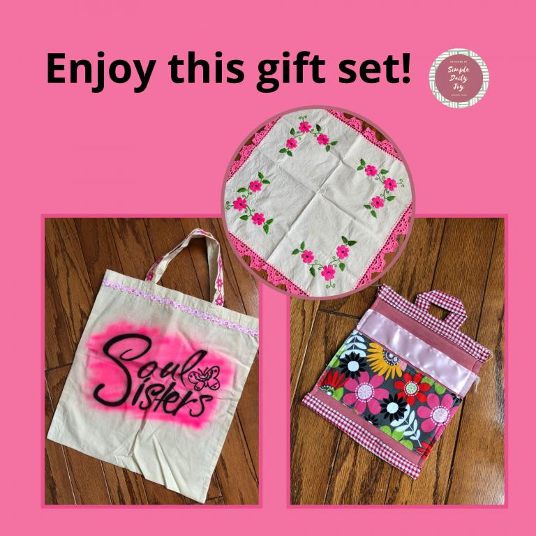 Read more about the article A Soul Sisters bag, Mexican doily & a homemade potholder