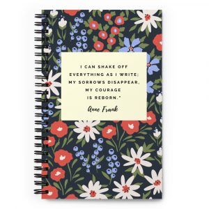 Anne Frank Inspired Spiral Notebook (Love Gently)