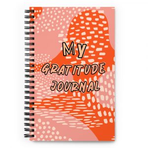 Gratitude Spiral Notebook Orange Burst