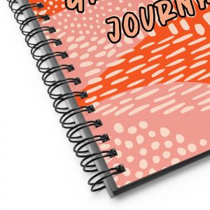 Gratitude Spiral Notebook Orange Burst