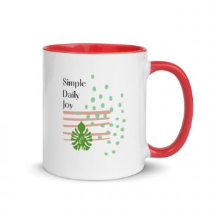 Polka Dot Leaf Simple Daily Joy Mug | 5 colors