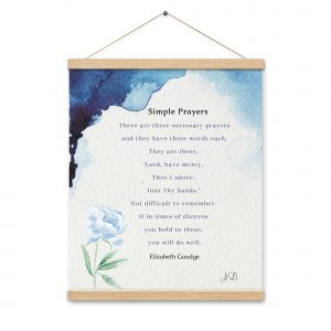 Simple Prayers Hanger Poster | Blue | 16″ x 20″