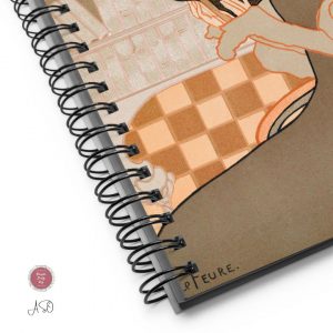 Art Deco Spiral Notebook | Female Reader