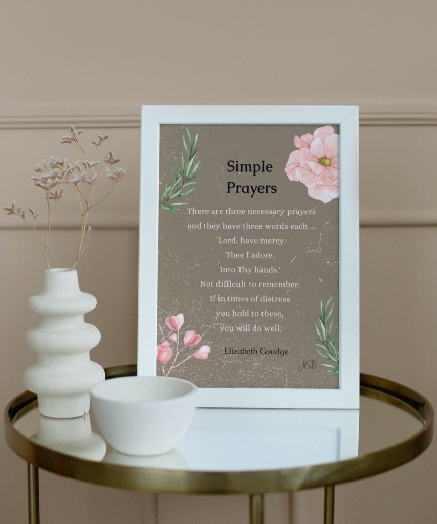 digital print simple prayers