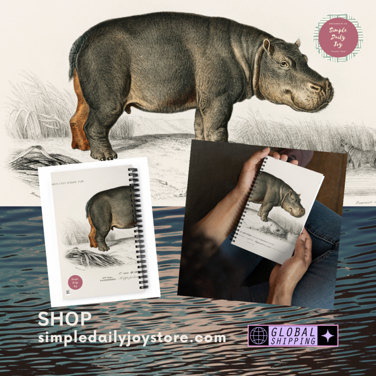 Read more about the article Enchanting Love: A Hippo-Inspired Notebook for Wildlife Romantics