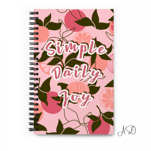 Fruity Pink Spiral Notebook | Simple Daily Joy | Perfect for Journaling, Doodling, Drawing or Bujo !