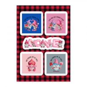 Gnome Stickers | Valentine Gnome Sticker Sheet