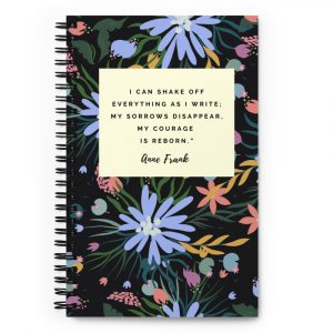 Anne Frank Inspired Spiral Notebook (Strong Women)