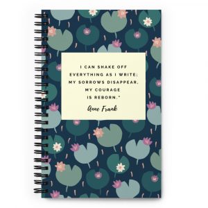 Anne Frank Inspired Spiral Notebook (Lotus Green)