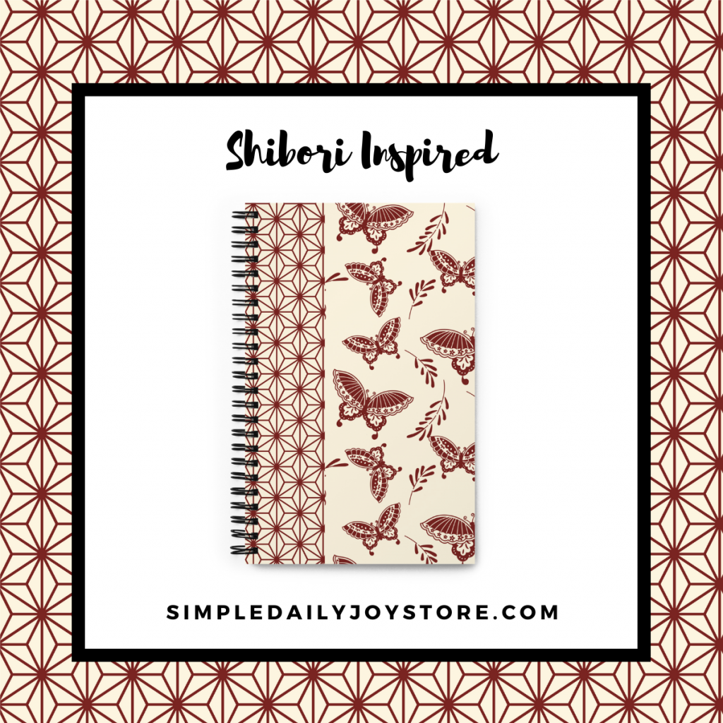 Shibori inspired butterfly journal