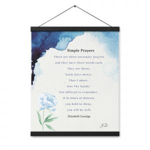 Simple Prayers Hanger Poster | Blue | 16″ x 20″
