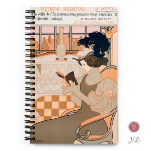 Art Deco Spiral Notebook | Female Reader