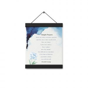 Simple Prayers Hanger Poster | Blue | 8″ x 10″