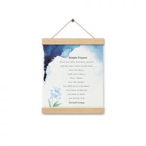 Simple Prayers Hanger Poster | Blue | 8″ x 10″